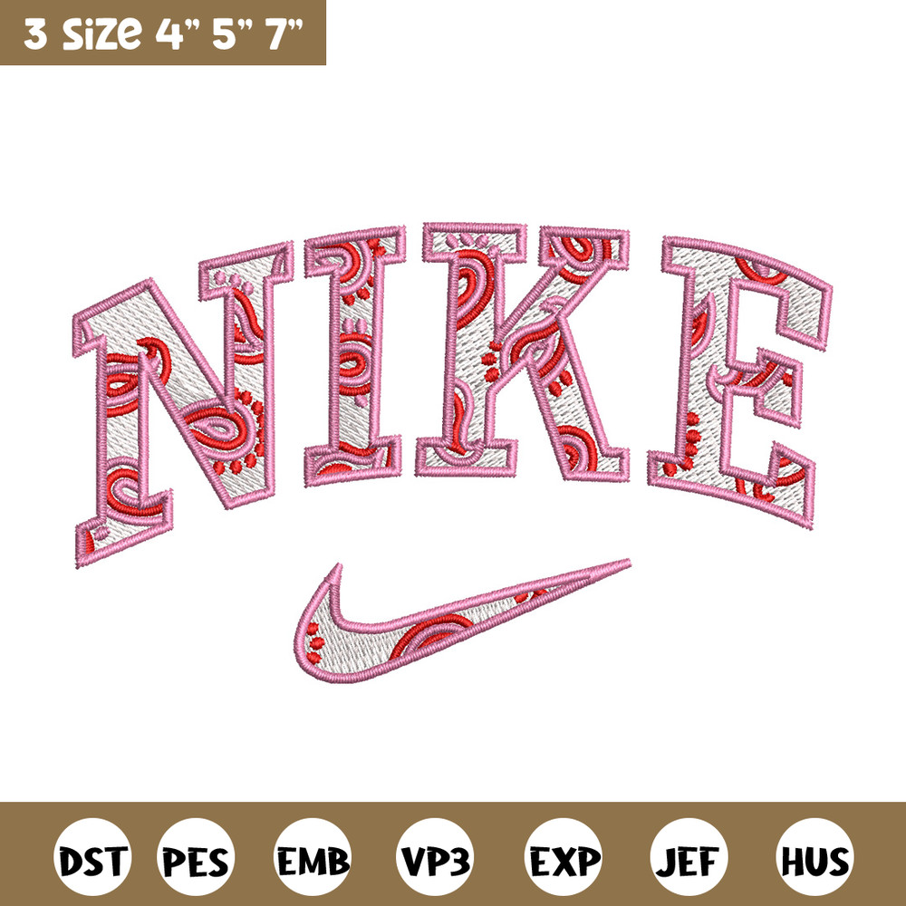 Nike pink embroidery design, Nike embroidery, Emb design, Embroidery shirt, Embroidery file, Digital download.jpg