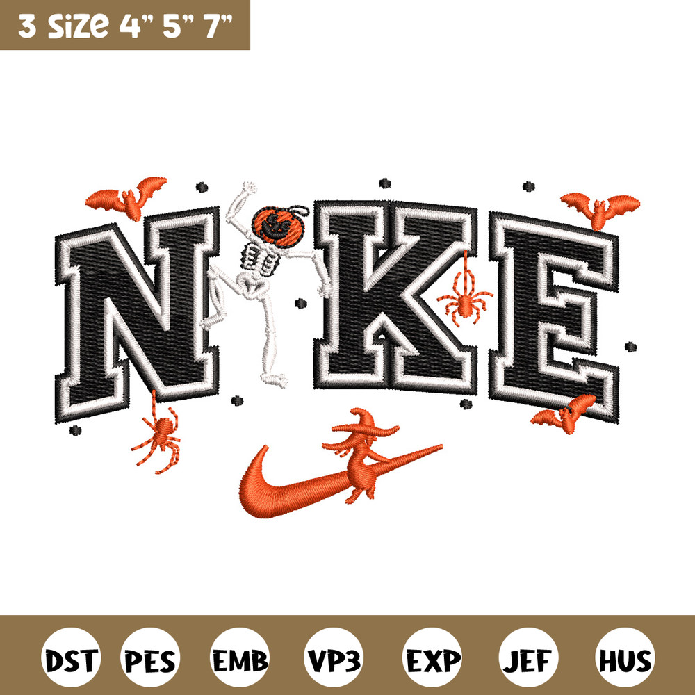 Nike pumpkin embroidery design, Halloween embroidery, Nike design, Embroidery file,Embroidery shirt, Digital download.jpg