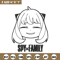 Anya smile Embroidery Design, Spy x family Embroidery, Embroidery File, Anime Embroidery, Anime shirt,Digital download.jpg