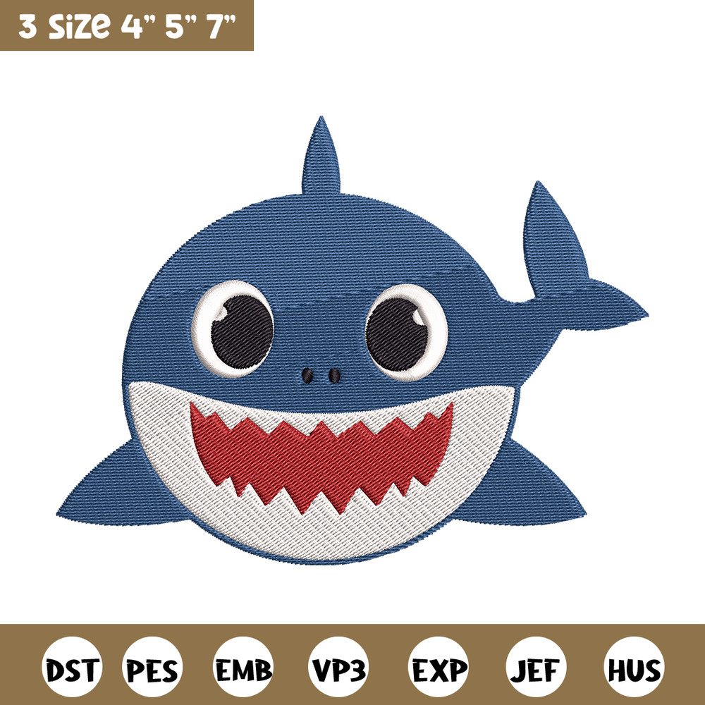 Baby Shark Embroidery Design, Shark Embroidery, cartoon shirt, Embroidery File, Embroidery design, Digital download..jpg