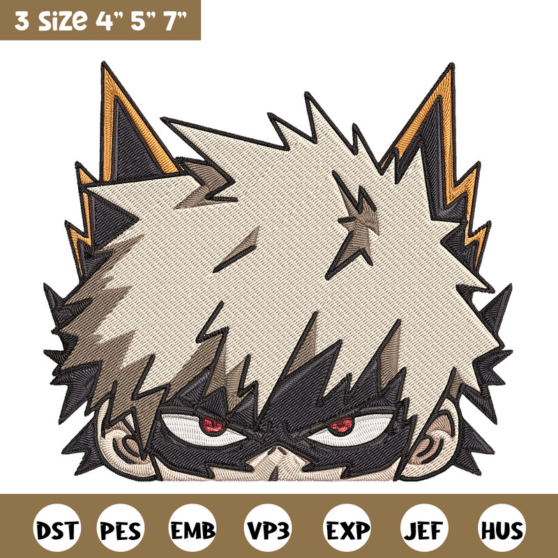 Bakugo Peeker Embroidery Design, Mha Embroidery, Embroidery File, Anime Embroidery, Anime shirt, Digital download.jpg