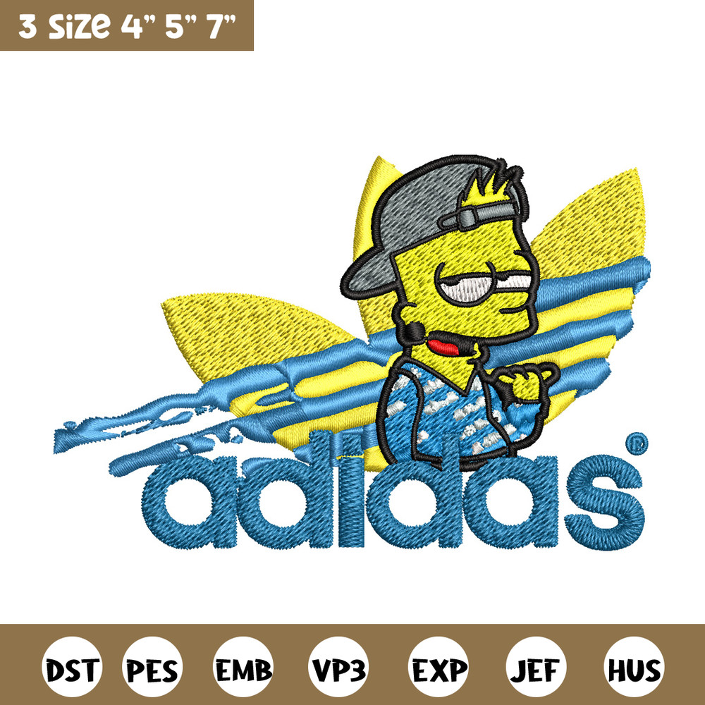 Bart bad boy adidas Embroidery Design,Adidas Embroidery, Brand Embroidery, Embroidery File, Logo shirt, Digital download.jpg