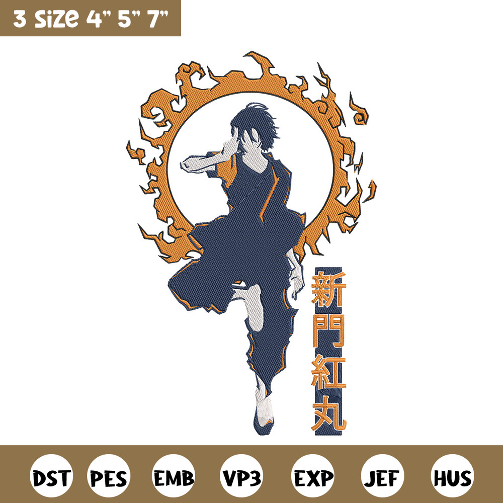Benimaru Embroidery Design, Enen no Shouboutai Embroidery,Embroidery File,Anime Embroidery,Anime shirt,Digital download.jpg