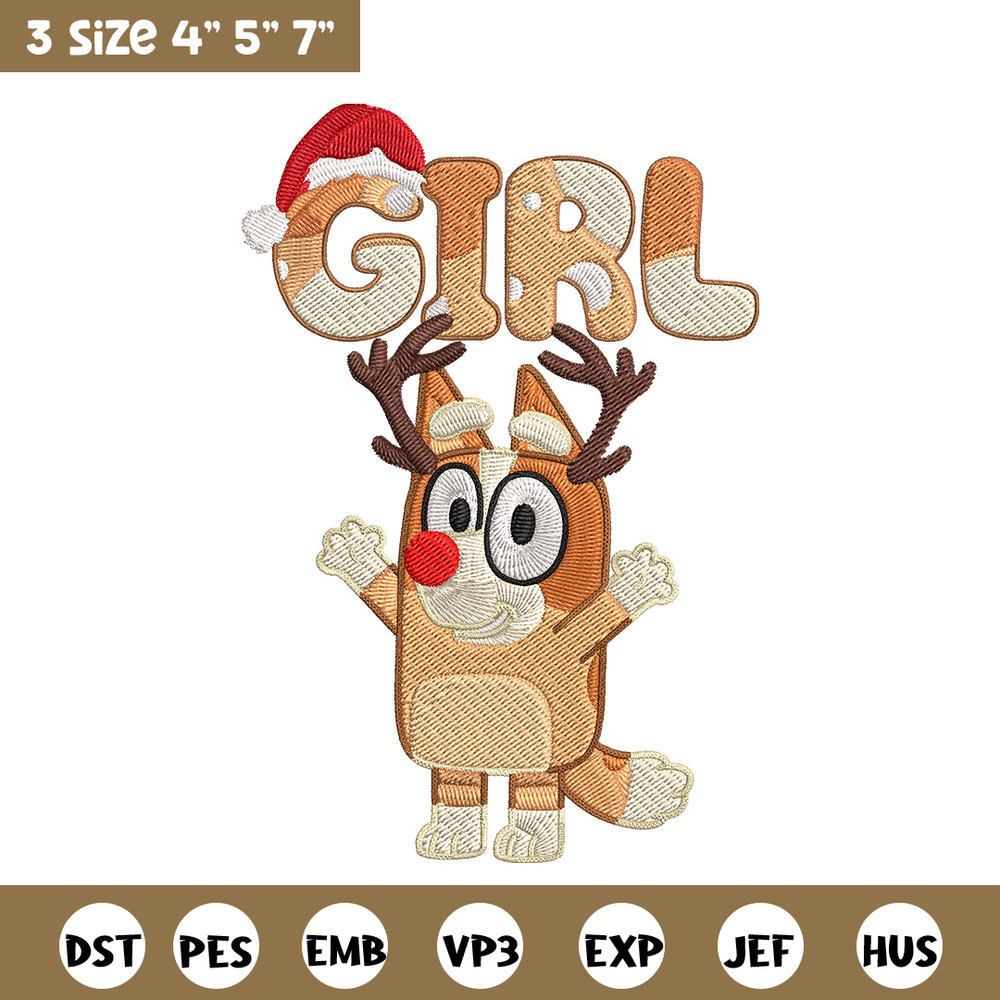 Bingo girl Embroidery Design, Bluey Embroidery, Embroidery File, Chrismas Embroidery, Anime shirt, Digital download.jpg