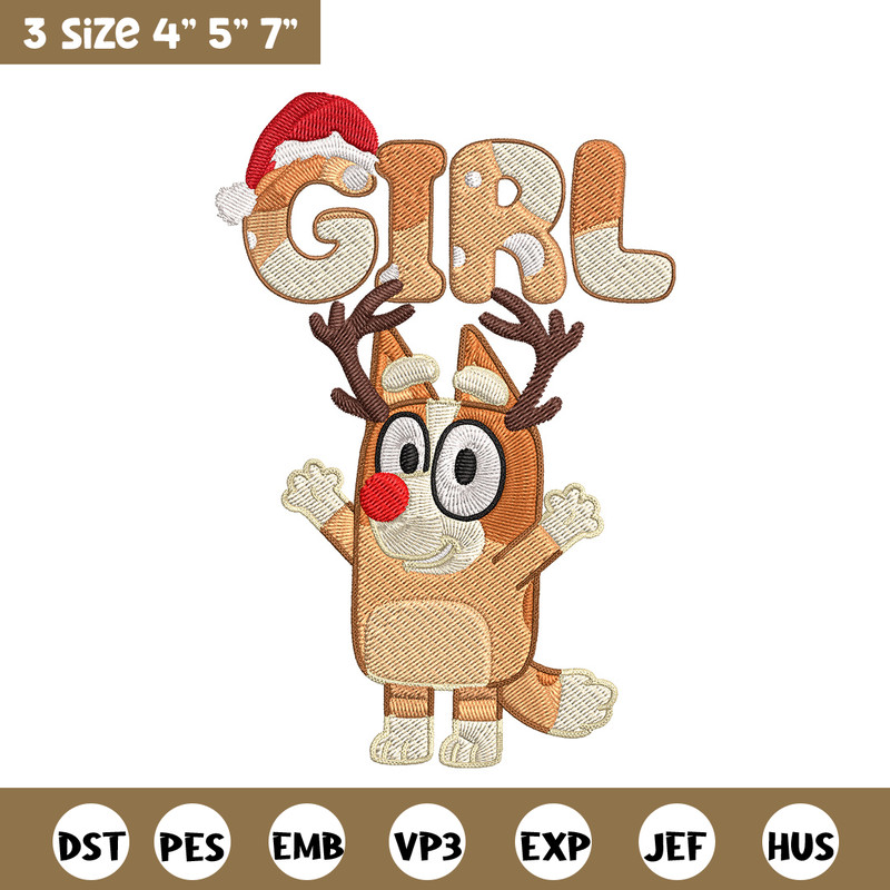 Bingo girl Embroidery Design, Bluey Embroidery, Embroidery File, Chrismas Embroidery, Anime shirt, Digital download.jpg