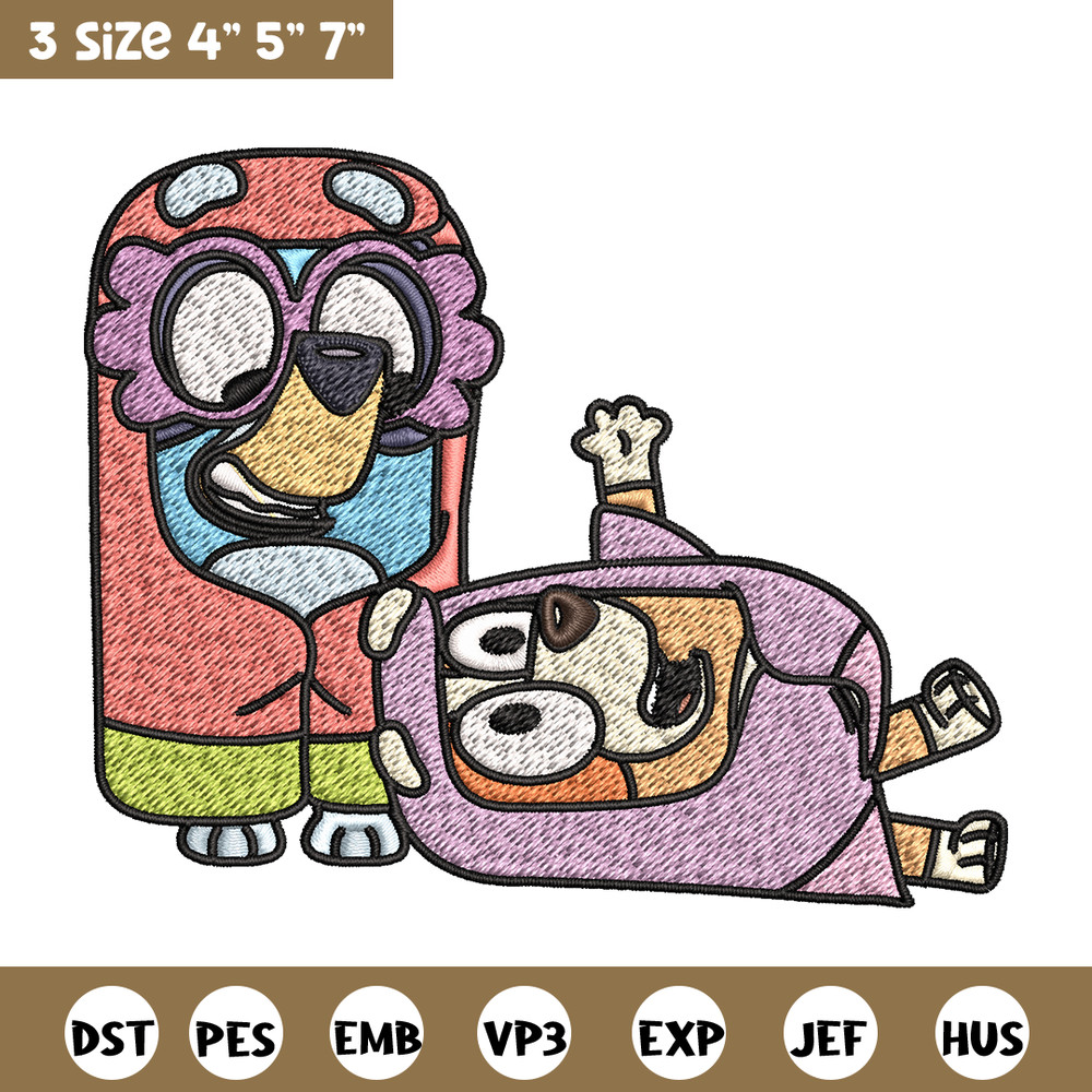 Bluey bingo Embroidery design, Bluey bingo Embroidery, Embroidery File, cartoon design, cartoon shirt, Digital download.jpg