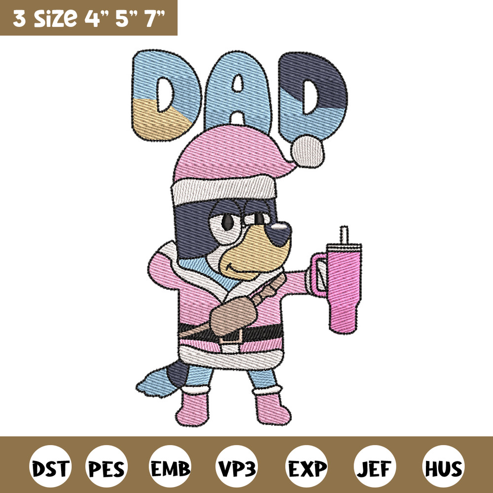Bluey dad embroidery design, Bluey embroidery, Chrismas design, Embroidery file, Embroidery shirt,Digital download.jpg