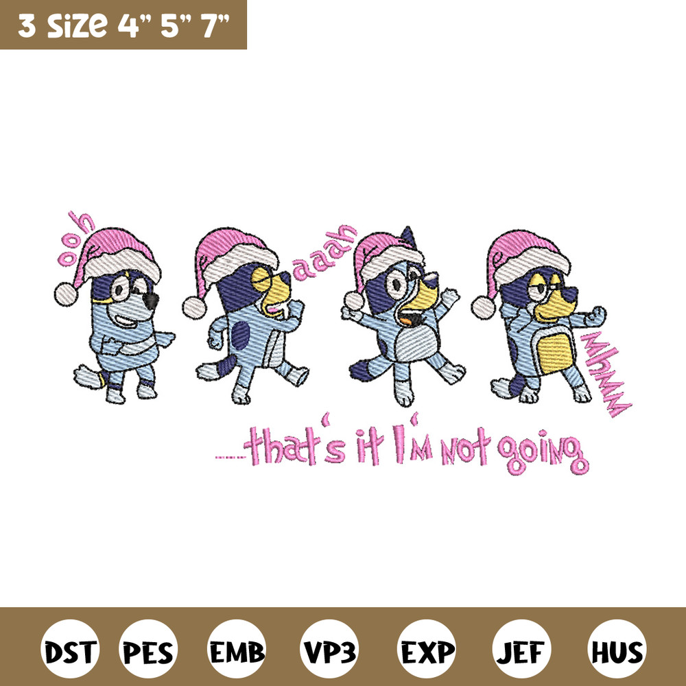 Bluey dance embroidery design, Bluey embroidery, Chrismas design, Embroidery file, Embroidery shirt,Digital download.jpg