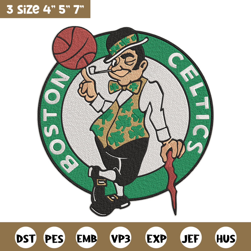 Boston Celtics mascot embroidery design, NBA embroidery, Sport embroidery, Logo sport embroidery, Embroidery design..jpg