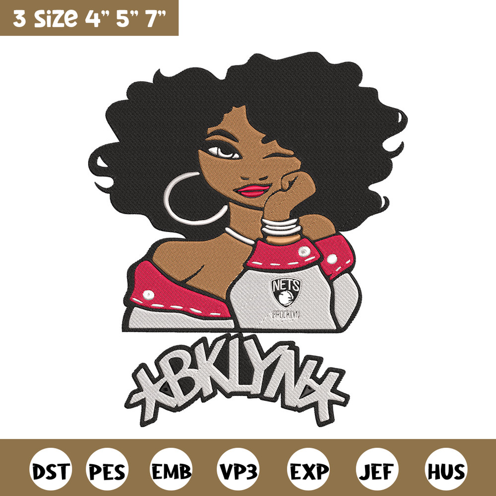 Brooklyn Nets girl embroidery design, NBA embroidery, Sport embroidery, Logo sport embroidery, Embroidery design..jpg