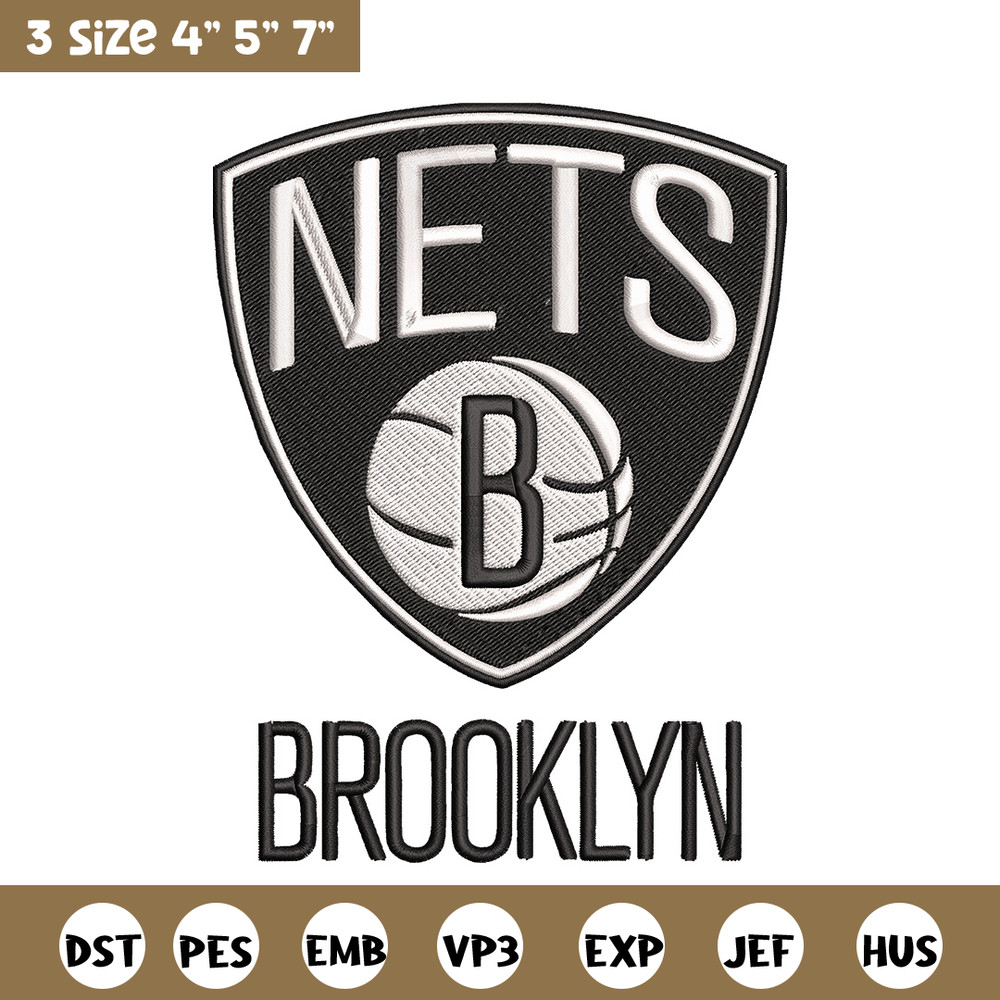 Brooklyn Nets logo embroidery design,NBA embroidery,Sport embroidery, Logo sport embroidery, Embroidery design..jpg