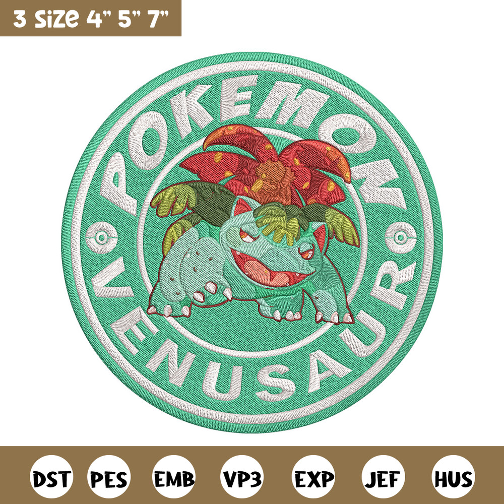 Bulbasaur poster Embroidery Design, Pokemon Embroidery, Embroidery File, Anime Embroidery, Anime shirt, Digital download.jpg