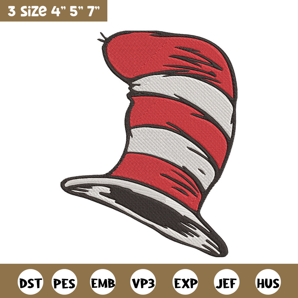Cat In The Hat Embroidery Design, Dr seuss Embroidery, Embroidery File, Embroidery design, Digital download..jpg