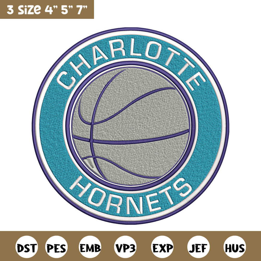 Charlotte Hornets Logo embroidery design, NBA embroidery, Sport embroidery, Embroidery design, Logo sport embroidery..jpg