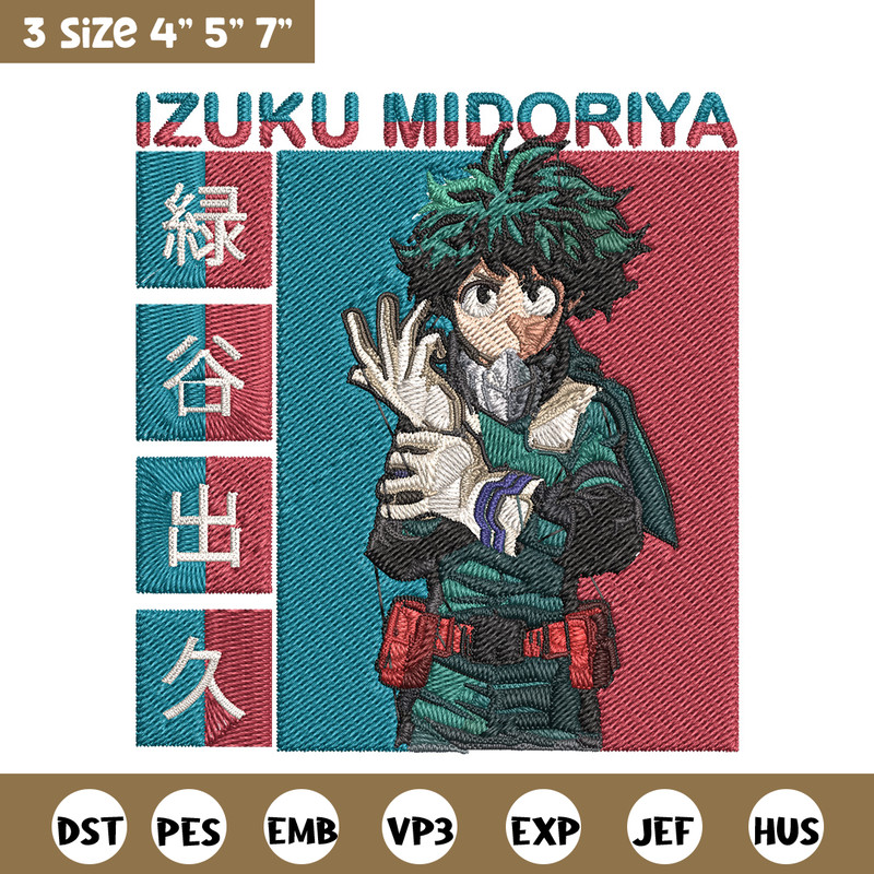 Deku Poster Embroidery Design, Mha Embroidery, Embroidery File, Anime Embroidery,Anime shirt, Digital download.jpg