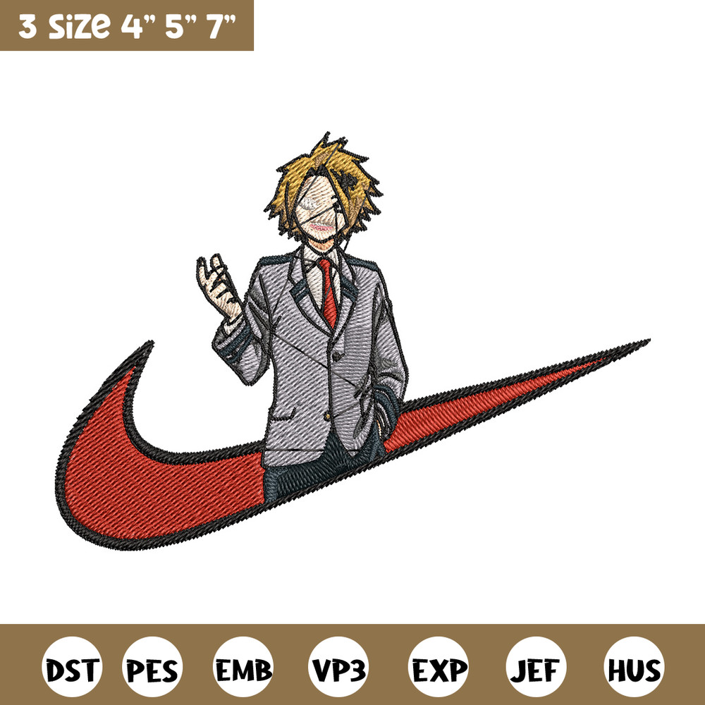 Denki x nike Embroidery Design, Mha Embroidery, Embroidery File, Nike Embroidery, Anime shirt, Digital download.jpg