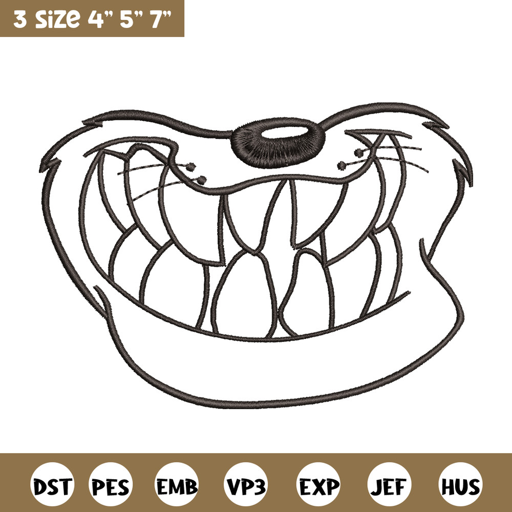 Dog black white embroidery design, cartoon embroidery, cartoon design, Embroidery file, cartoon shirt, Instant download.jpg