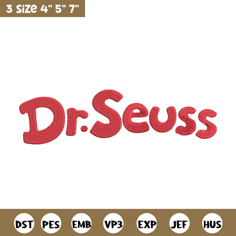 Dr seuss logo Embroidery Design, Dr seuss Embroidery, Embroidery File, Embroidery design, Digital download..jpg