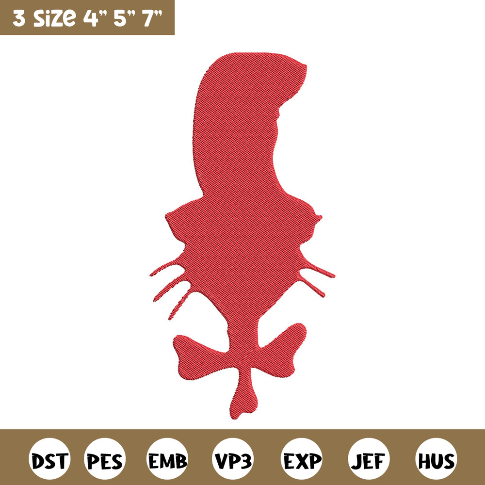 Dr Seuss Red Embroidery Design, Dr Seuss Embroidery, Embroidery File, Embroidery design, Digital download..jpg