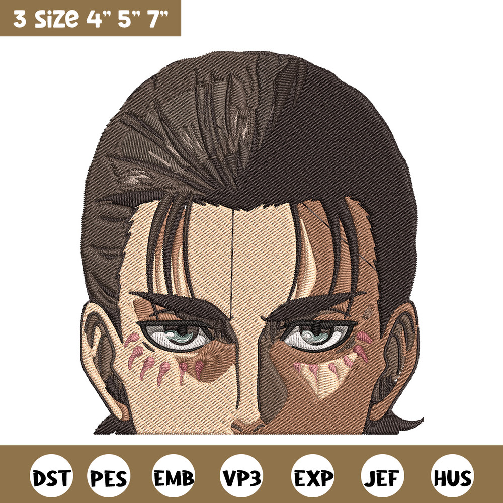 Eren Peeker Embroidery Design, Aot Embroidery, Embroidery File, Anime Embroidery, Anime shirt, Digital download..jpg