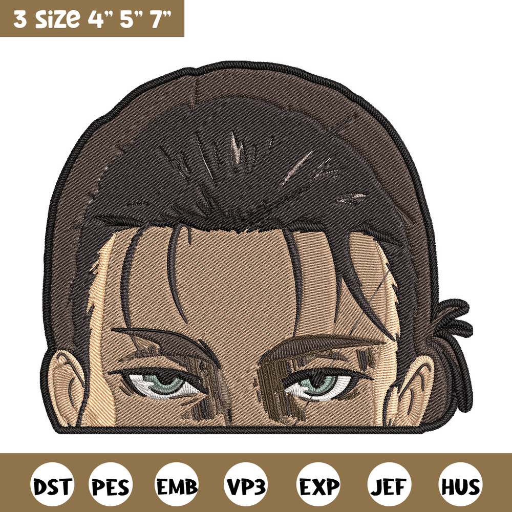 Eren Peeker Embroidery Design, Aot Embroidery, Embroidery File, Anime Embroidery, Anime shirt, Digital download.jpg