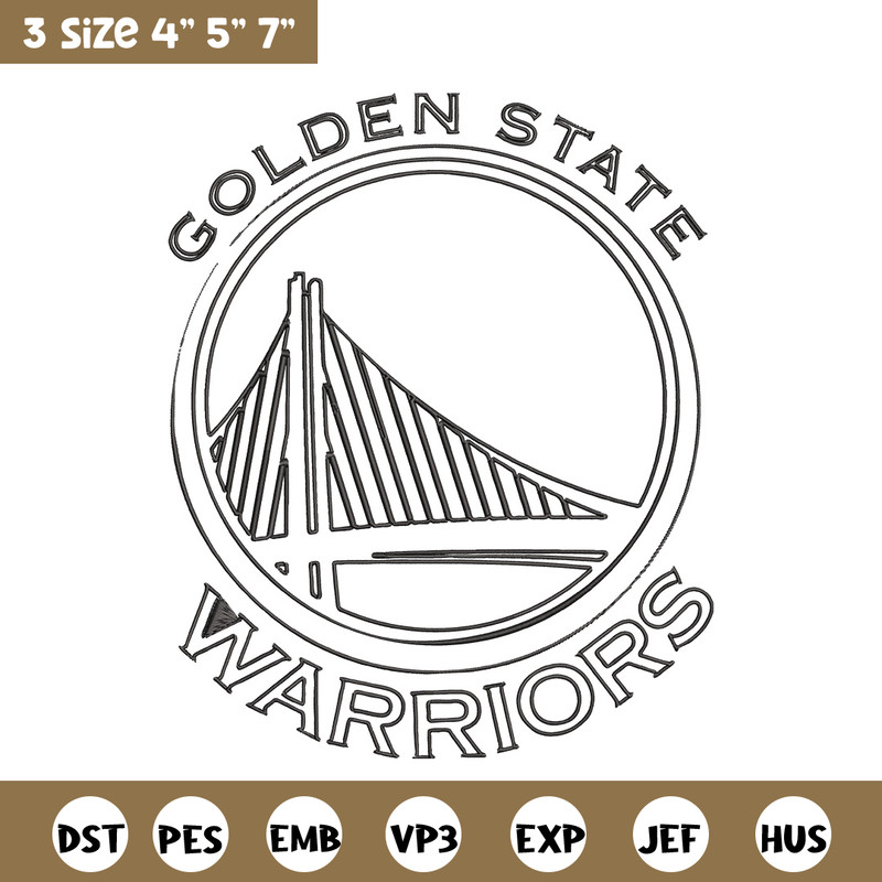 Golden State Warriors logo embroidery design, NBA embroidery, Sport embroidery, Embroidery design,Logo sport embroidery.jpg