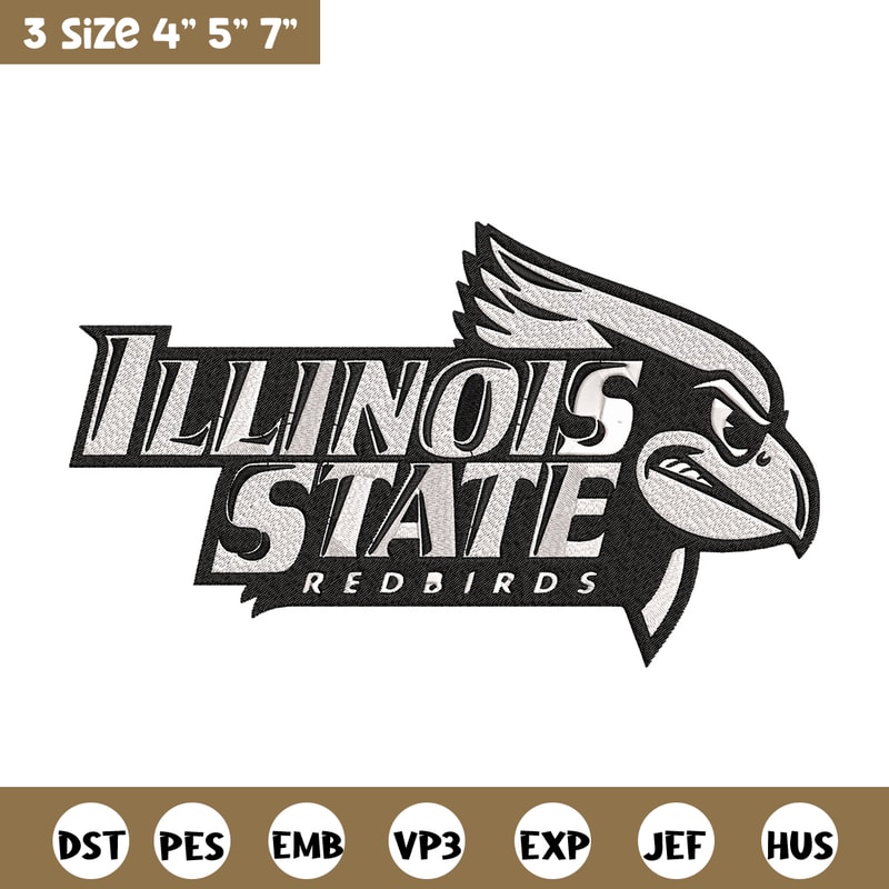 Illinois State logo embroidery design, NCAA embroidery,Sport embroidery,logo sport embroidery,Embroidery design.jpg