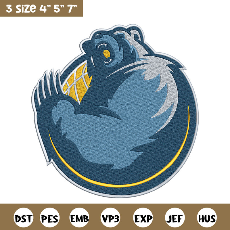 Memphis Grizzlies design embroidery design, NBA embroidery,Sport embroidery, Embroidery design,Logo sport embroidery..jpg