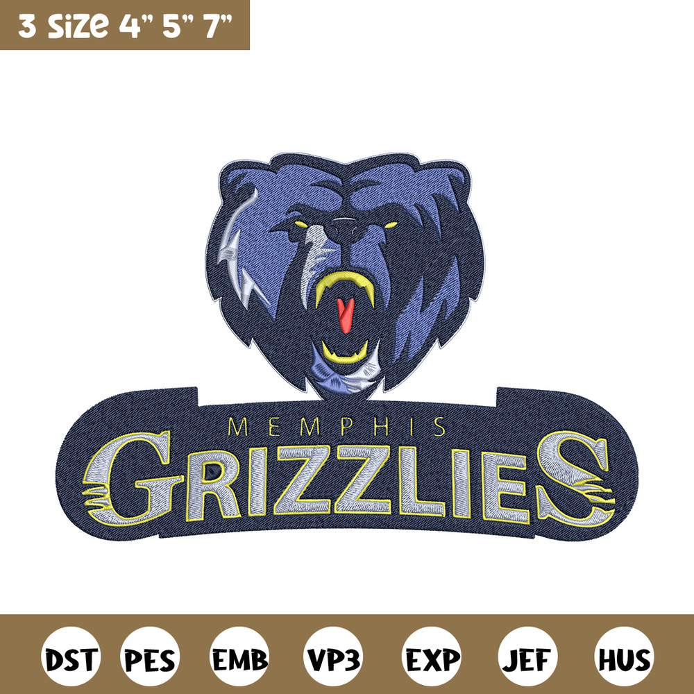 Memphis Grizzlies logo embroidery design, NBA embroidery, Sport embroidery,Embroidery design, Logo sport embroidery..jpg