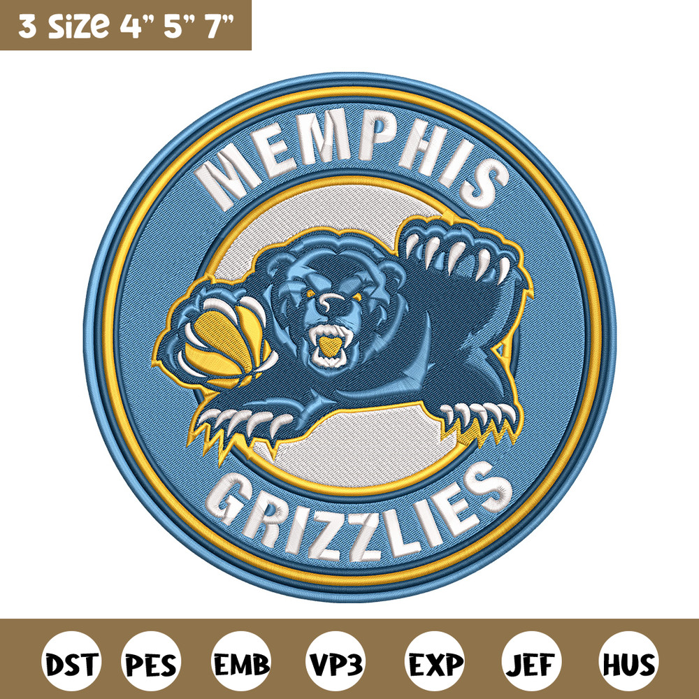 Memphis Grizzlies logo embroidery design,NBA embroidery,Sport embroidery,Embroidery design, Logo sport embroidery..jpg