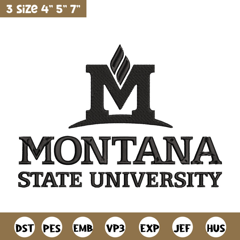 Montana State logo embroidery design, University embroidery, Sport embroidery, logo sport embroidery, Embroidery design.jpg