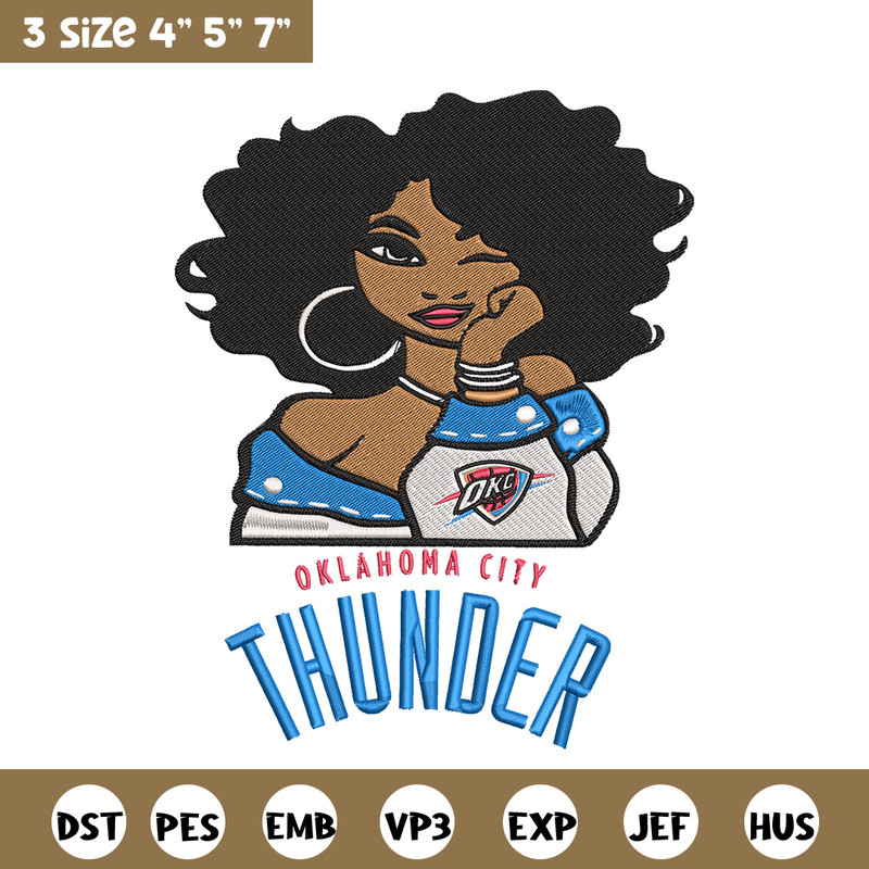 Oklahoma Thunder girl embroidery design, NBA embroidery, Sport embroidery, Embroidery design, Logo sport embroidery.jpg