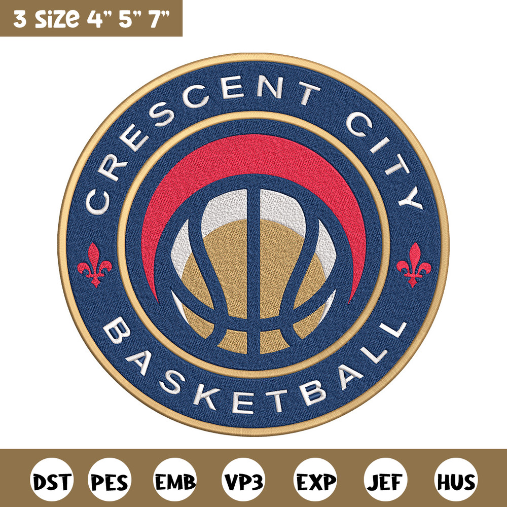Orleans Pelicans logo embroidery design, NBA embroidery, Sport embroidery, Embroidery design, Logo sport embroidery..jpg