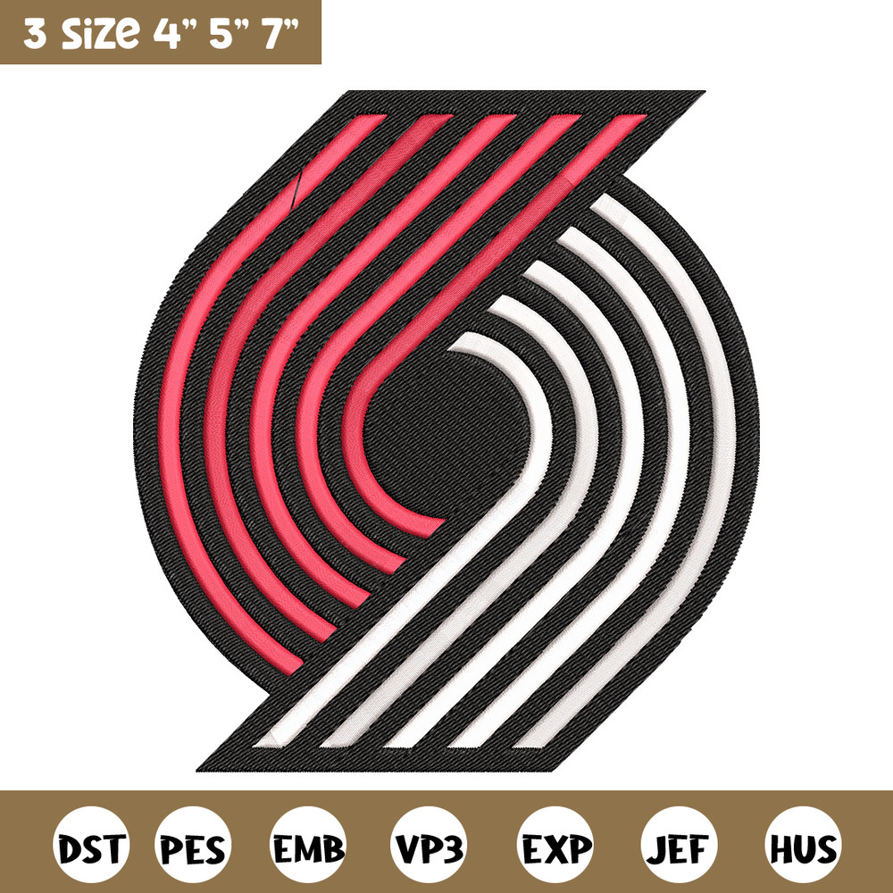 Portland Trail Blazers logo embroidery design,NBA embroidery, Sport embroidery, Embroidery design,Logo sport embroidery.jpg