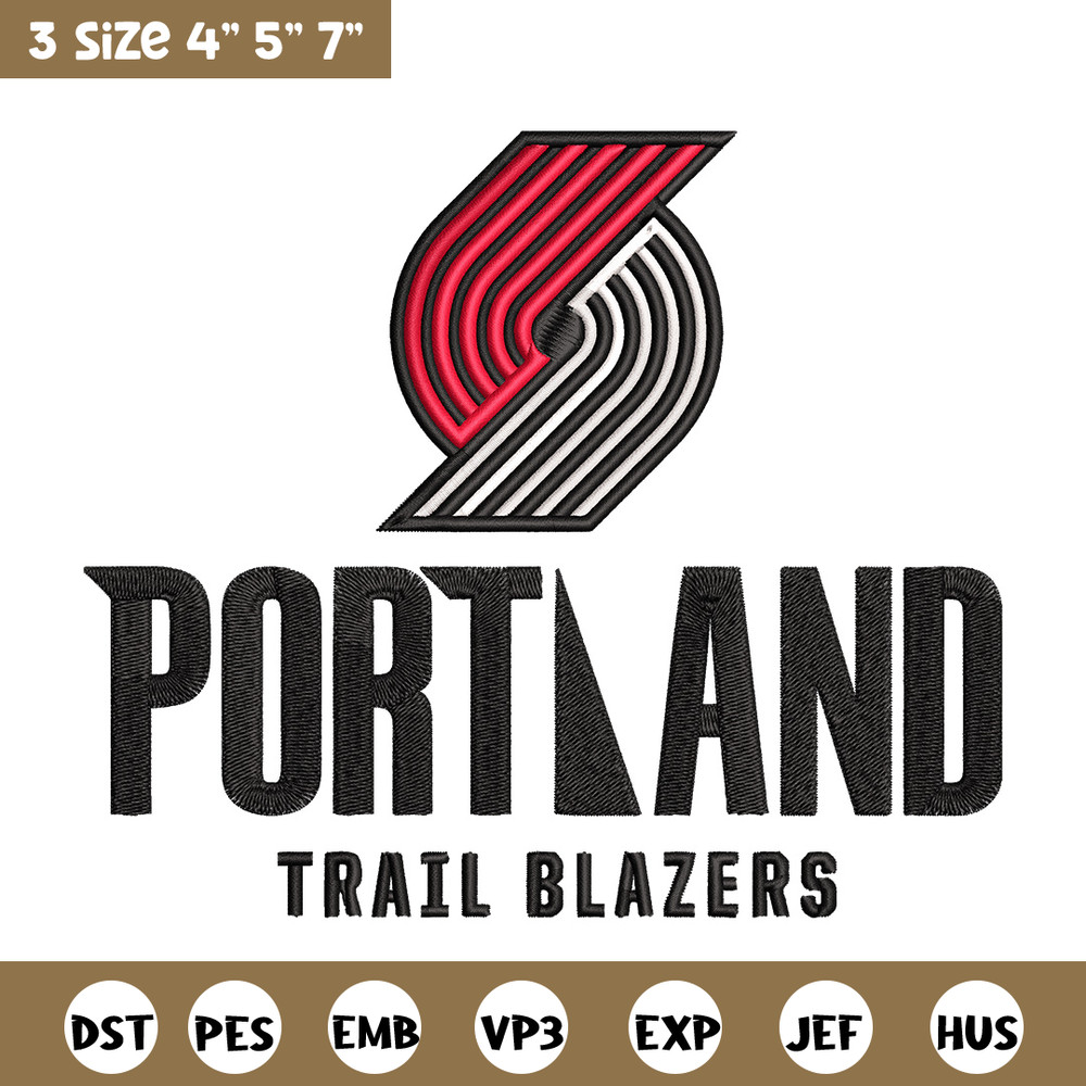 Portland Trail Blazers logo embroidery design,NBA embroidery,Sport embroidery, Embroidery design,Logo sport embroidery.jpg