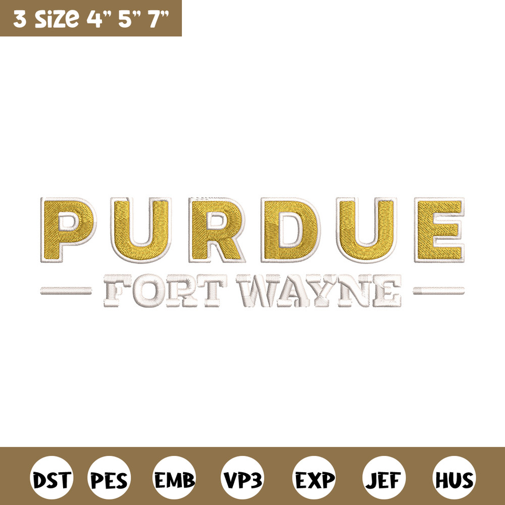 Purdue University logo embroidery design, NCAA embroidery, Embroidery design, Logo sport embroidery, Sport embroidery.jpg