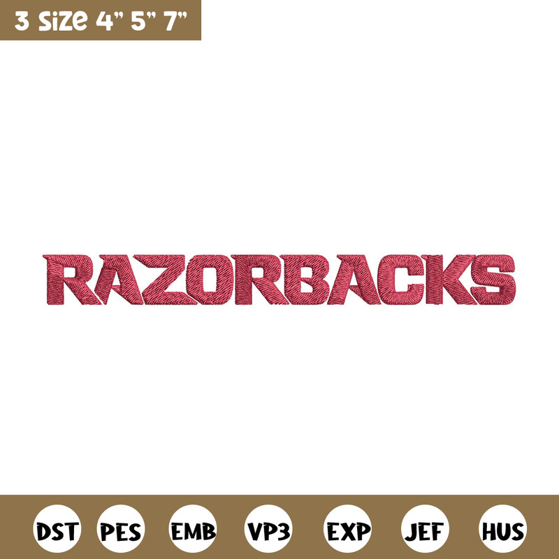 Razorbacks Logo embroidery design, Logo embroidery, Sport embroidery, logo sport embroidery, Embroidery design.jpg