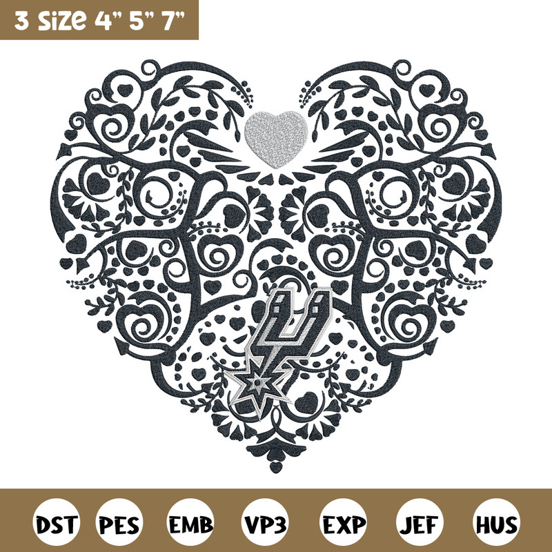 San Antonio Spurs heart embroidery design, NBA embroidery,Sport embroidery,Embroidery design,Logo sport embroidery.jpg
