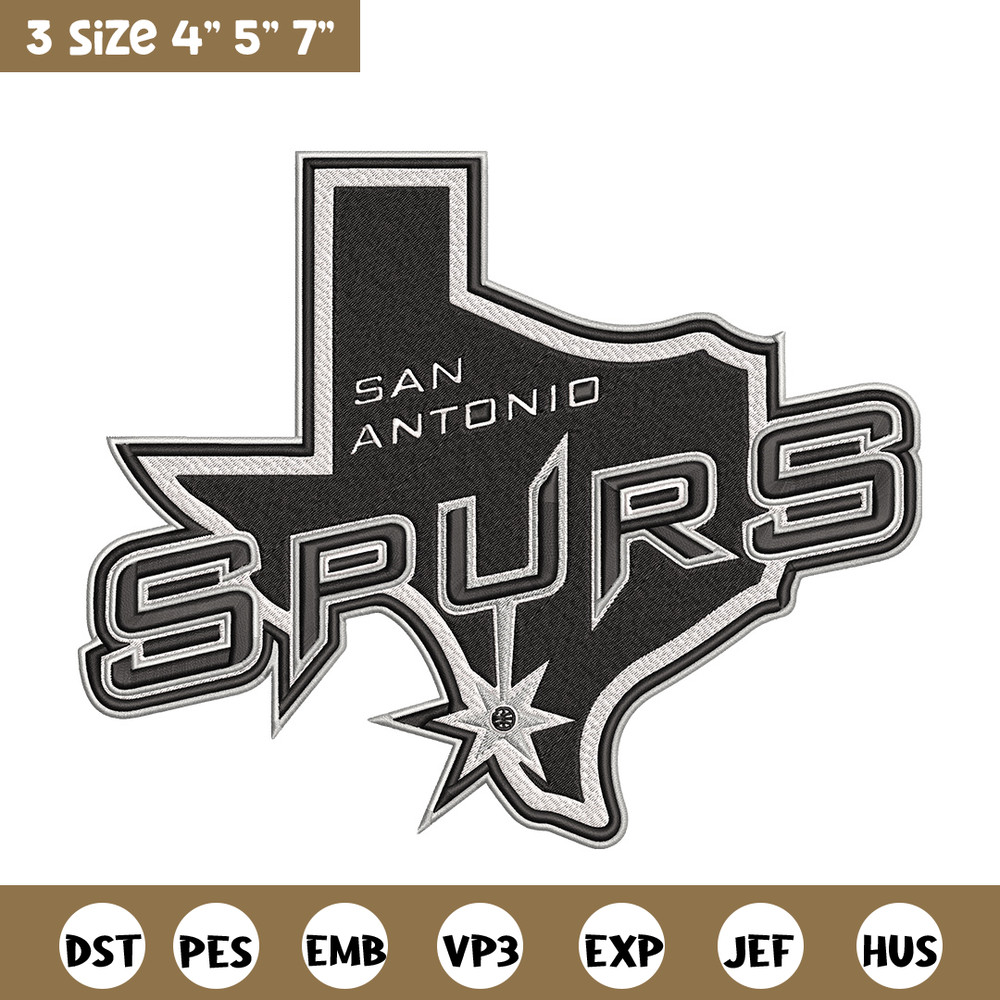 San Antonio Spurs logo embroidery design, NBA embroidery, Embroidery design, Logo sport embroidery, Sport embroidery..jpg