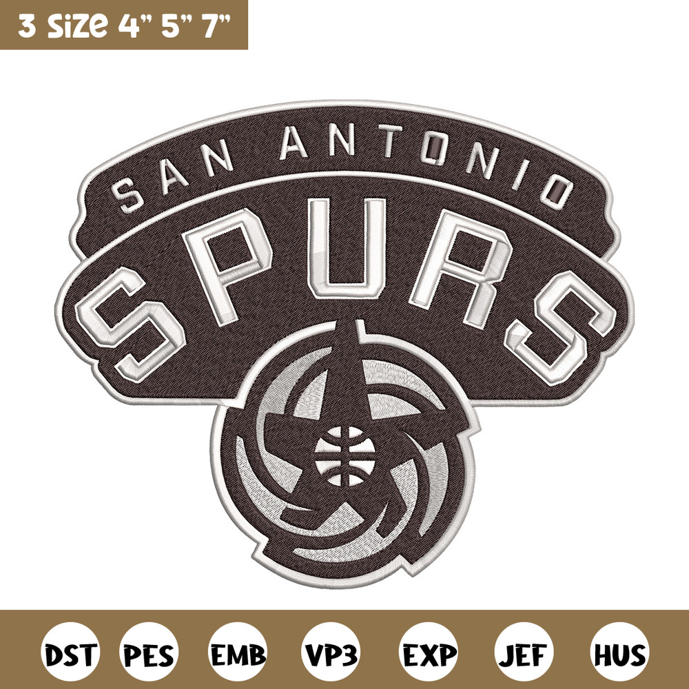 San Antonio Spurs logo embroidery design, NBA embroidery, Embroidery design, Logo sport embroidery, Sport embroidery.jpg