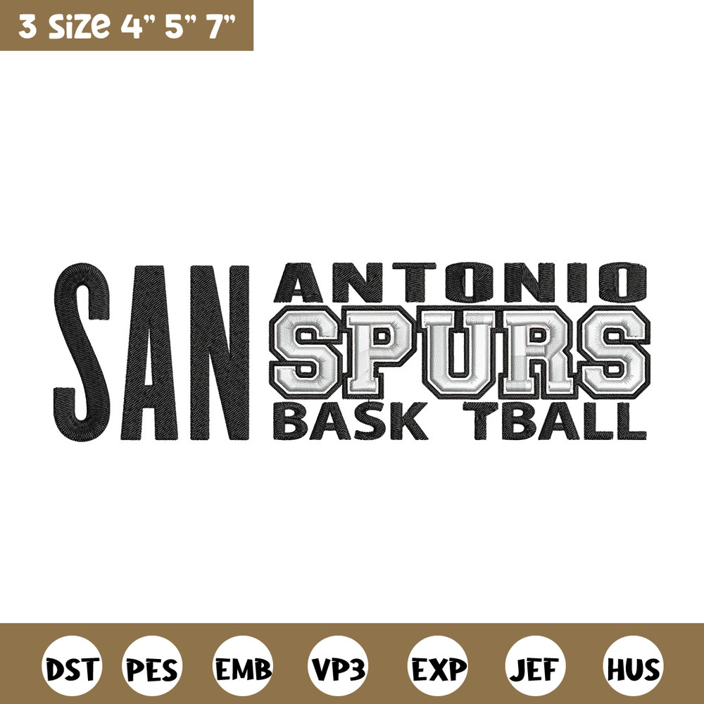 San Antonio Spurs logo embroidery design, NBA embroidery, Embroidery design,Logo sport embroidery, Sport embroidery.jpg