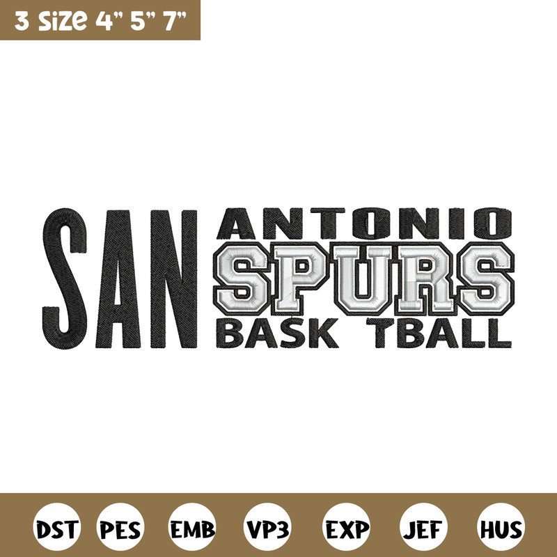 San Antonio Spurs logo embroidery design, NBA embroidery, Embroidery design,Logo sport embroidery, Sport embroidery.jpg