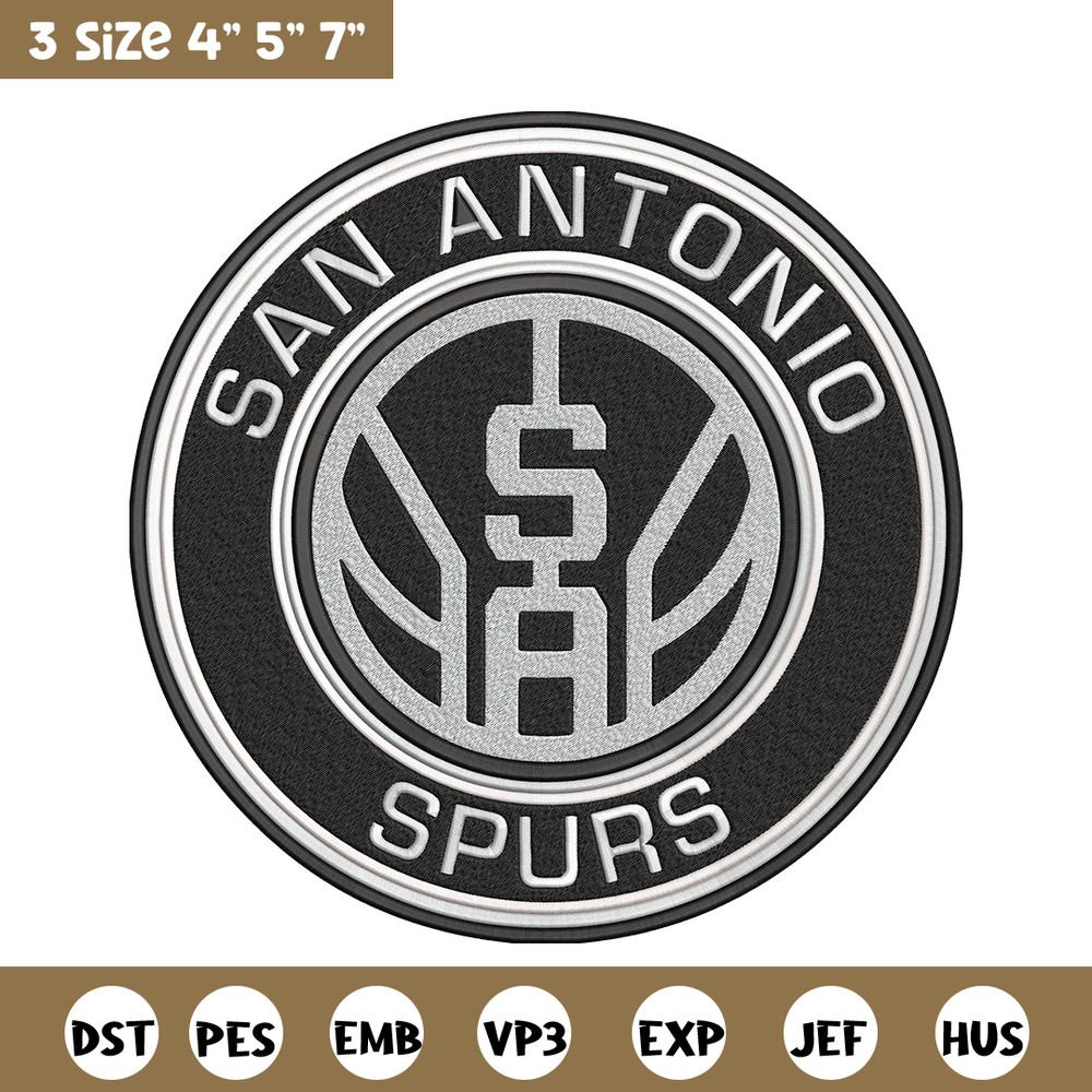 San Antonio Spurs logo embroidery design, NBA embroidery,Embroidery design, Logo sport embroidery, Sport embroidery..jpg