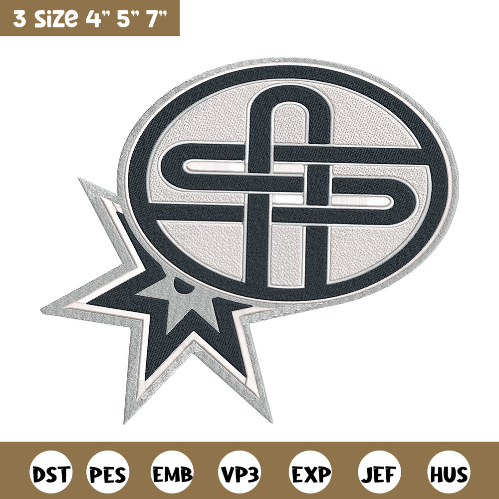 San Antonio Spurs logo embroidery design, NBA embroidery,Embroidery design,Logo sport embroidery, Sport embroidery..jpg