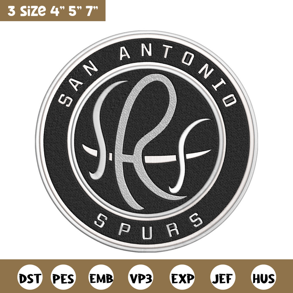 San Antonio Spurs logo embroidery design,NBA embroidery, Embroidery design, Logo sport embroidery, Sport embroidery..jpg