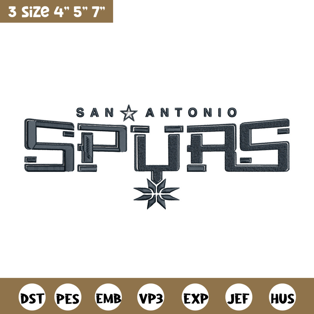San Antonio Spurs logo embroidery design,NBA embroidery, Embroidery design, Logo sport embroidery, Sport embroidery.jpg