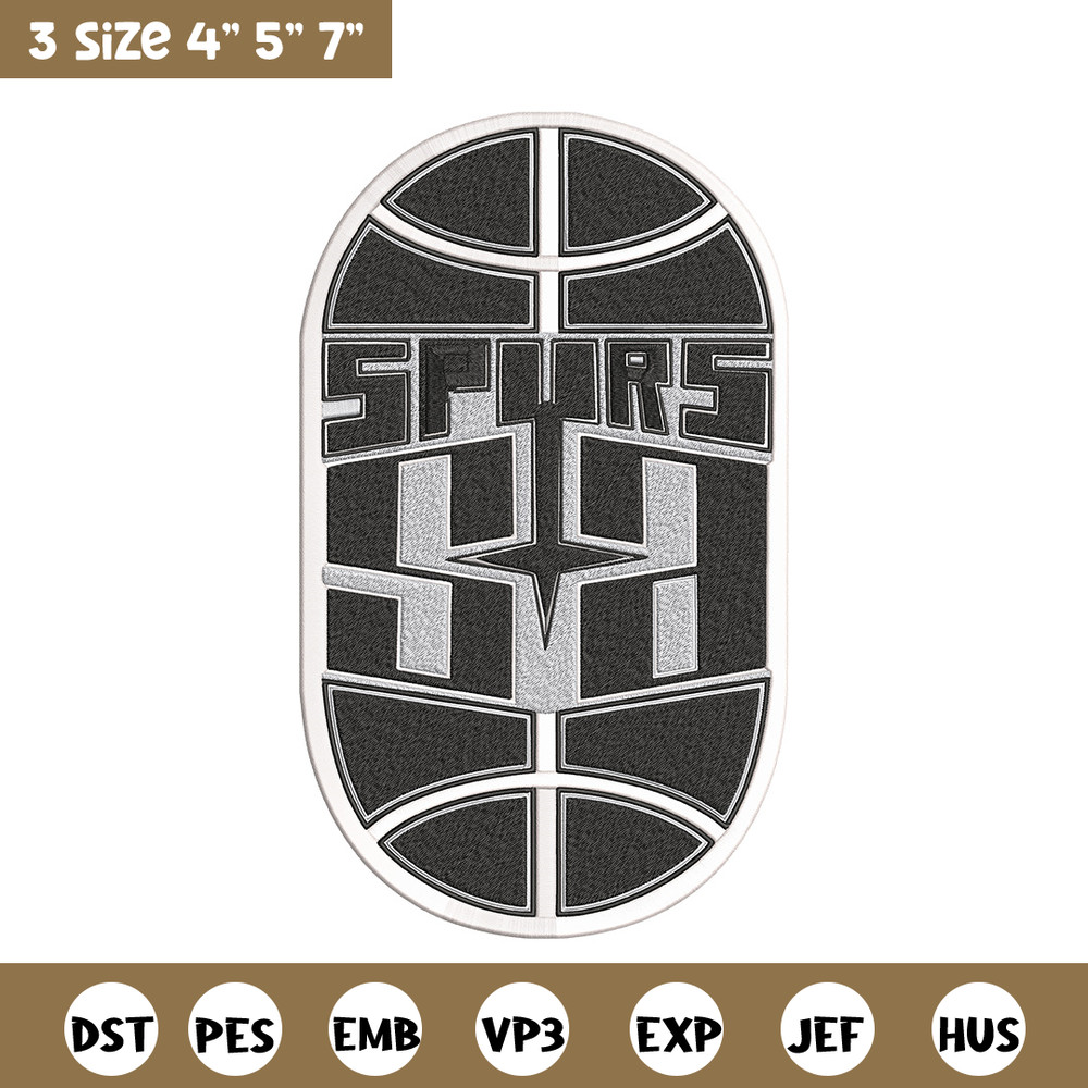 San Antonio Spurs logo embroidery design,NBA embroidery,Embroidery design, Logo sport embroidery, Sport embroidery..jpg