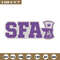 Stephen F Austin logo embroidery design, NCAA embroidery,Sport embroidery,Logo sport embroidery,Embroidery design.jpg