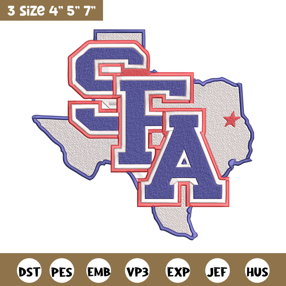 Stephen F. Austin logo embroidery design,NCAA embroidery,Embroidery design, Logo sport embroidery, Sport embroidery.jpg