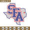 Stephen F. Austin logo embroidery design,NCAA embroidery,Embroidery design, Logo sport embroidery, Sport embroidery.jpg